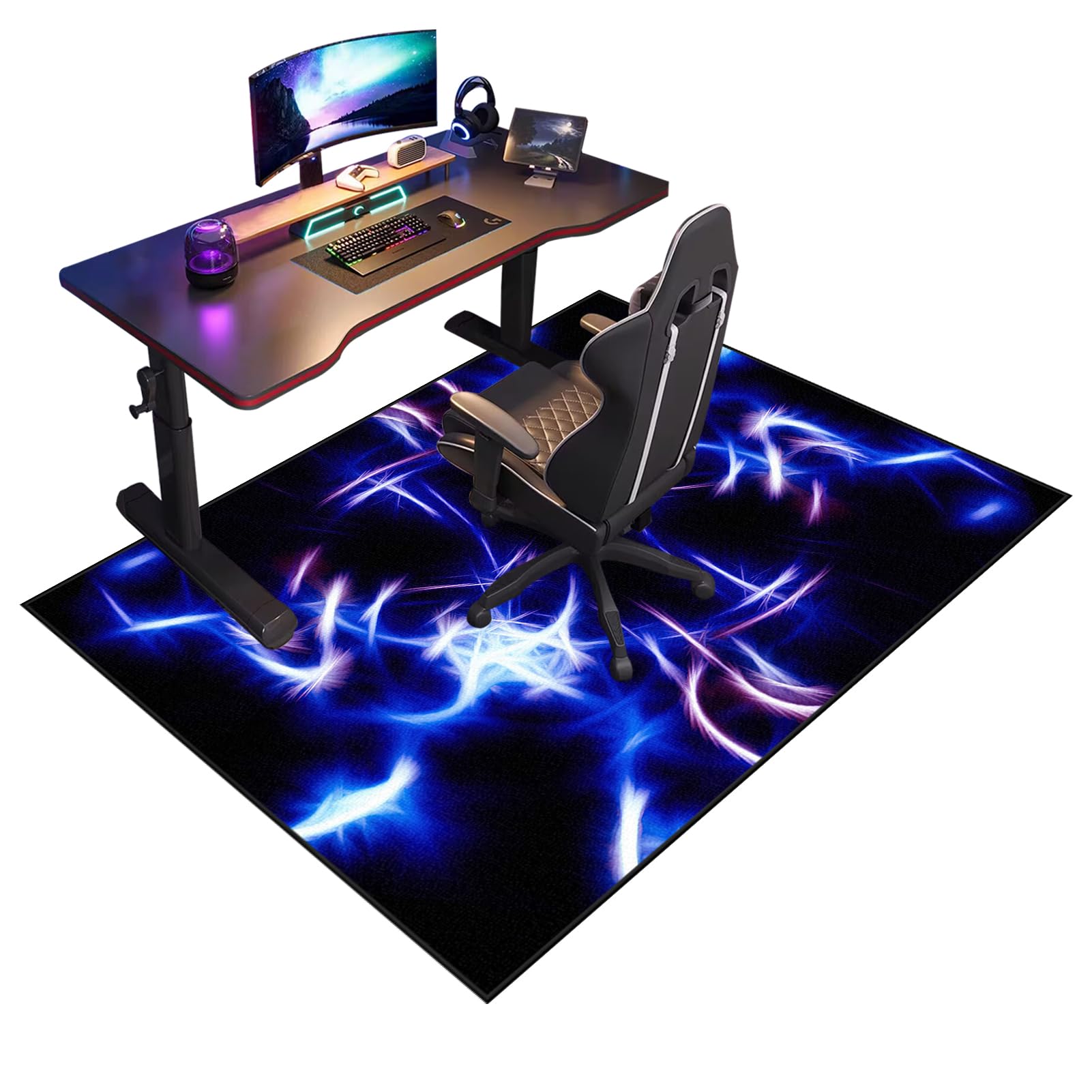Heavy Duty Office Gaming Chair Mats for Hardwood Floor Non-Slip Desk Chair Mat Low Pile Floor Protectors Mat for Rolling Chair Computer Chair Carpet Mat for Tile Laminate Rolling Chair 80 x 120 cm — image 1