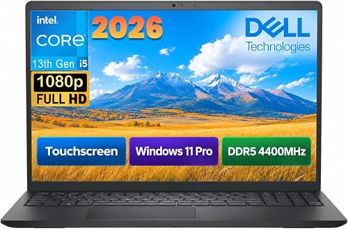 Dell 15 Touchscreen Laptop, Intel 13th Gen CPU, 16GB DDR5 RAM, 512GB SSD