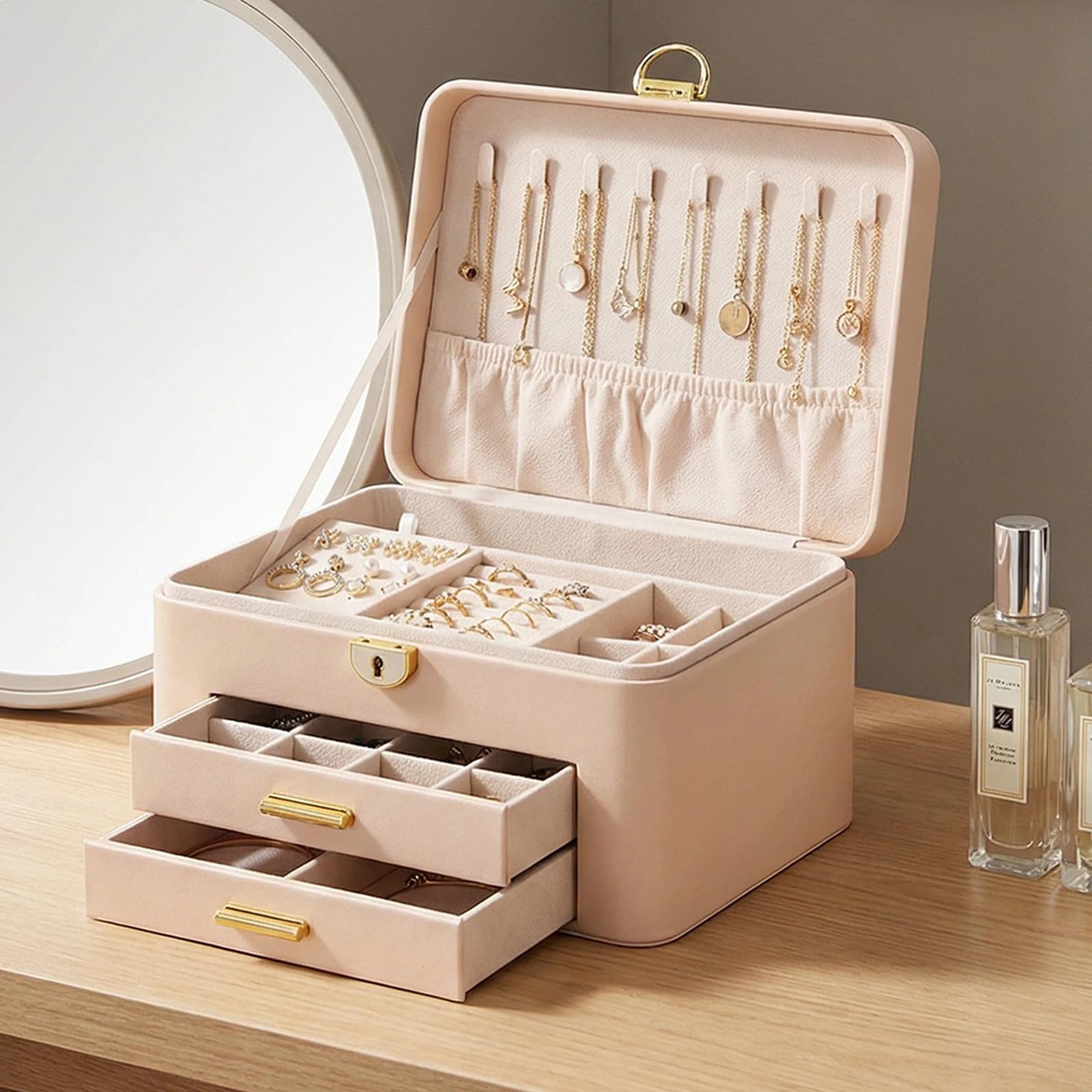 dresser top organizer Amazon.com: Vandozis Jewelry Box for Women, Large Dresser Top Organizer  with 3 Layers & 2 Drawers, PU Leather Storage Case for Earrings, Necklaces,  Rings, Giftable Vanity Box (Cream white) : Clothing, Shoes