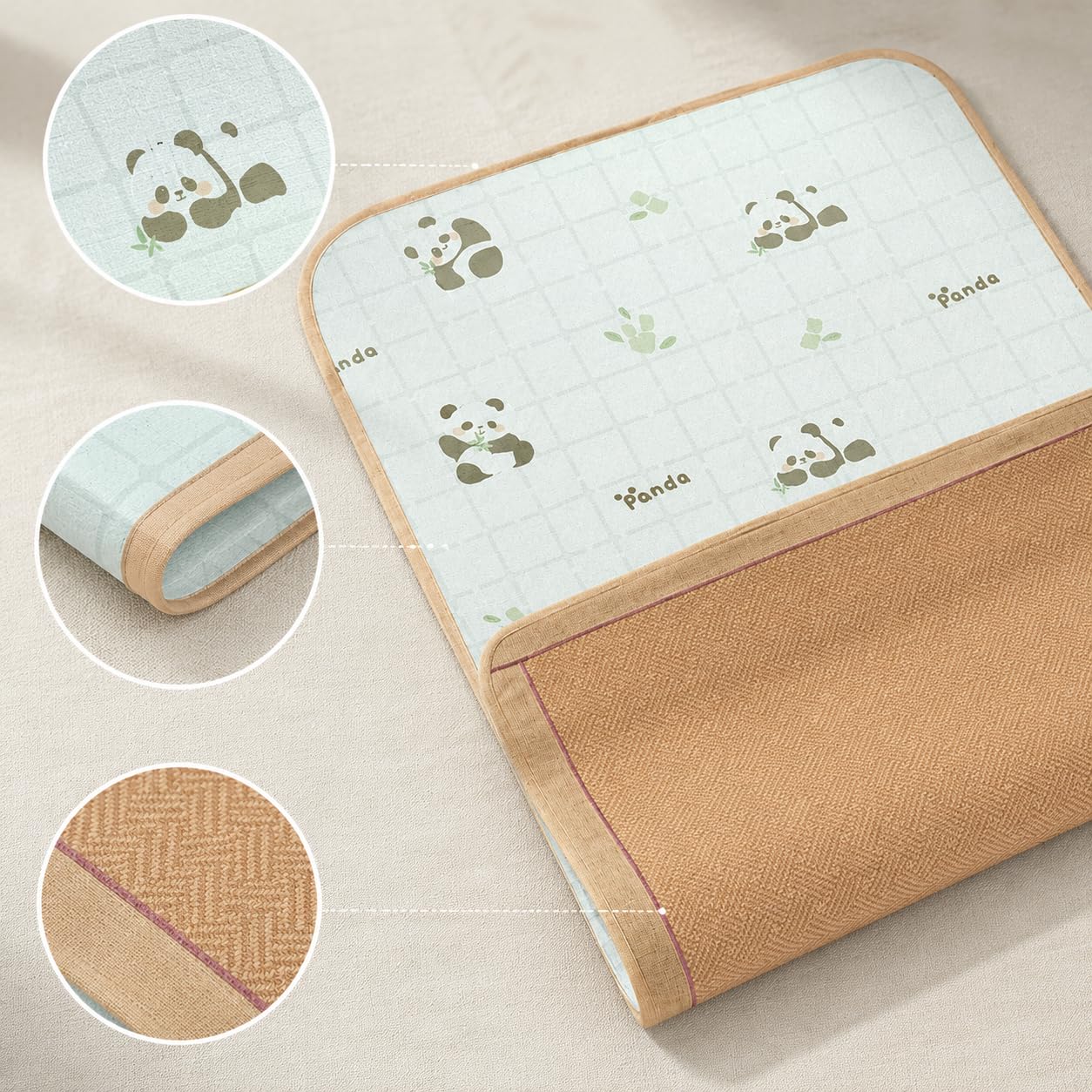 Tapis Rafraîchissant Bébé, Réversible Matelas Refroidissement Poussette