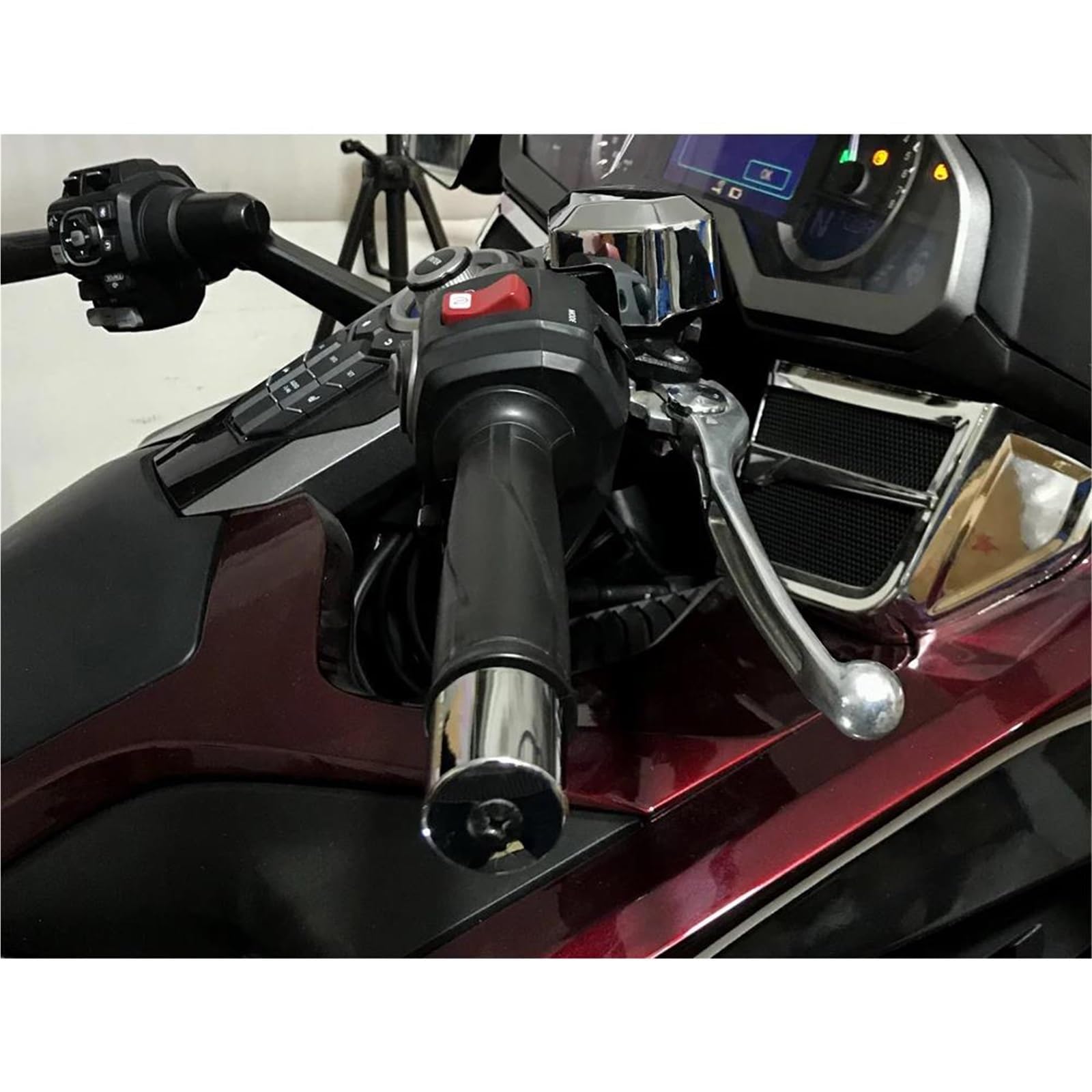 Motorrad Lenkerenden Für HONDA Für Gold Wing 1800 GL1800 | Stangenende, Gegengewicht, verchromter Lenker, verchromte Enden AIOXOLGIVW