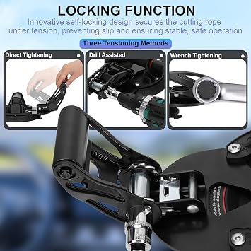 Auto Windshield Glass Removal Tool Kit with 200mm Heavy-Duty Suction Cup, Self-Locking System, Reinforced Cutting Wire, Windshield Cut-Out Tool & Accessories for Fast, Safe Glass Removal