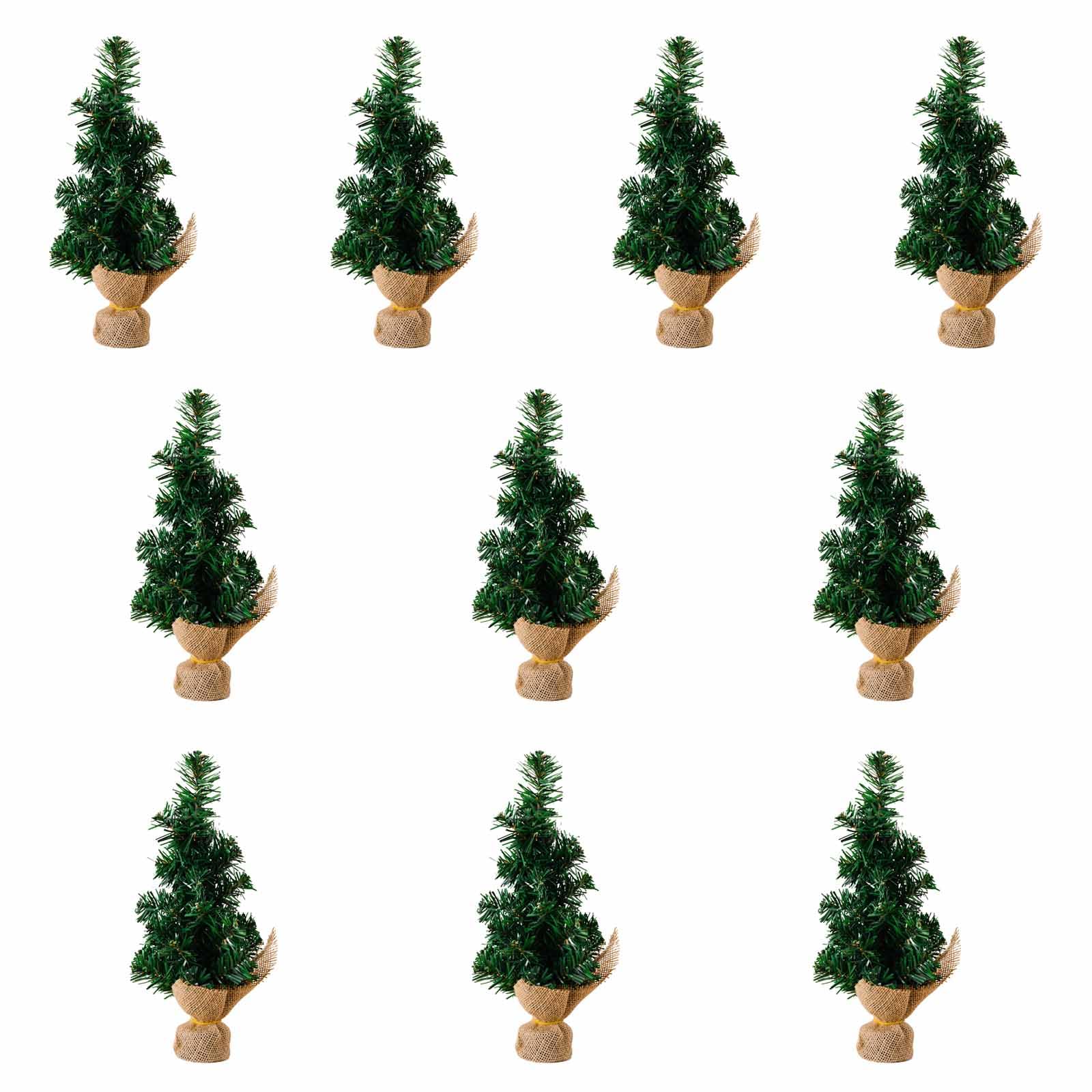 Festival Miniature Christmas Tree Colorful Miniature Burlap Christmas Tree for Desktop Festival and Home Decors Window Sill Decors