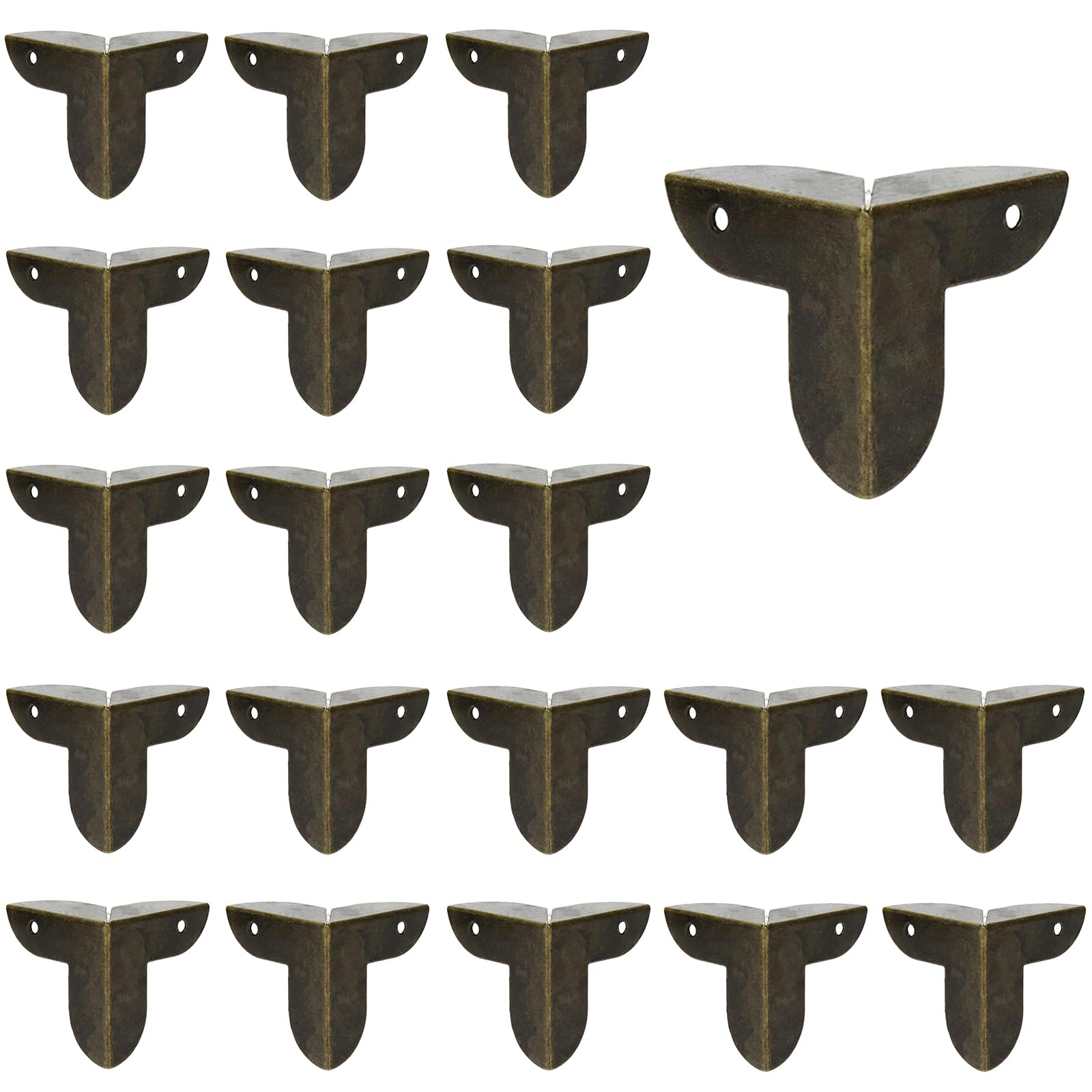 Mcredy Box Corner Protectors Metal, 0.87" Length, 20 Pcs