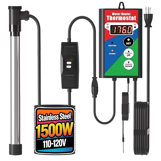 1500W Immersion Water Heater for Bathtub with GFCI & Digital