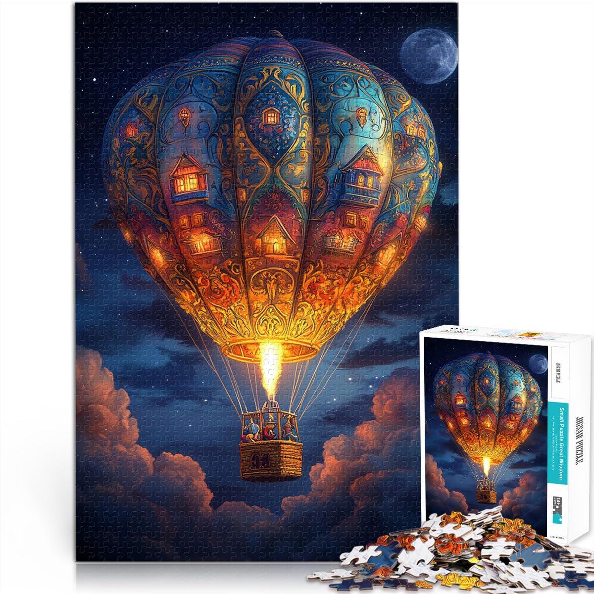 Puzzle for Adults 2000 Pieces Air balloon Spielzeug für die ganze Familie Jedes Stück ist einzigartig Anspruchsvolles Familienspiel70x100cm — image 1
