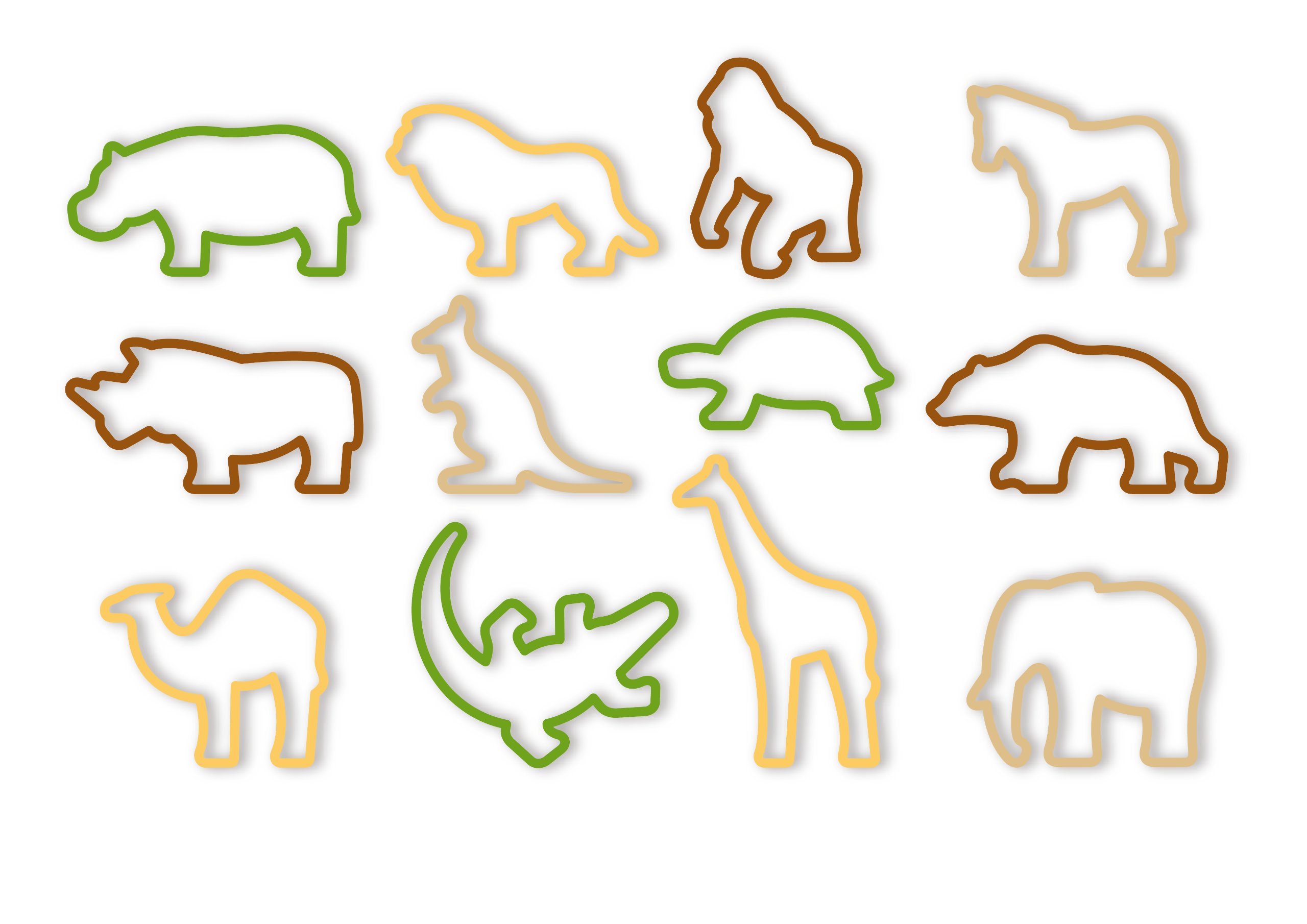Cookie cutters ZOO DELÍCIA KIDS, 12 pcs
