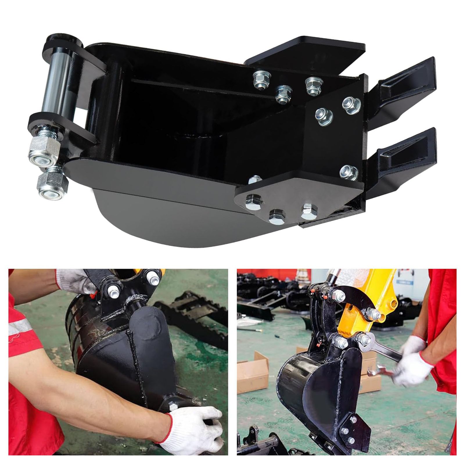 Benna da scavo stretta, 7,87 pollici Escavatore di Trincee Versatile Accessori per miniescavatore da trincea per Scavo in Acciaio Legato con Lame Rinforzate per di e Lavori di Costruzione