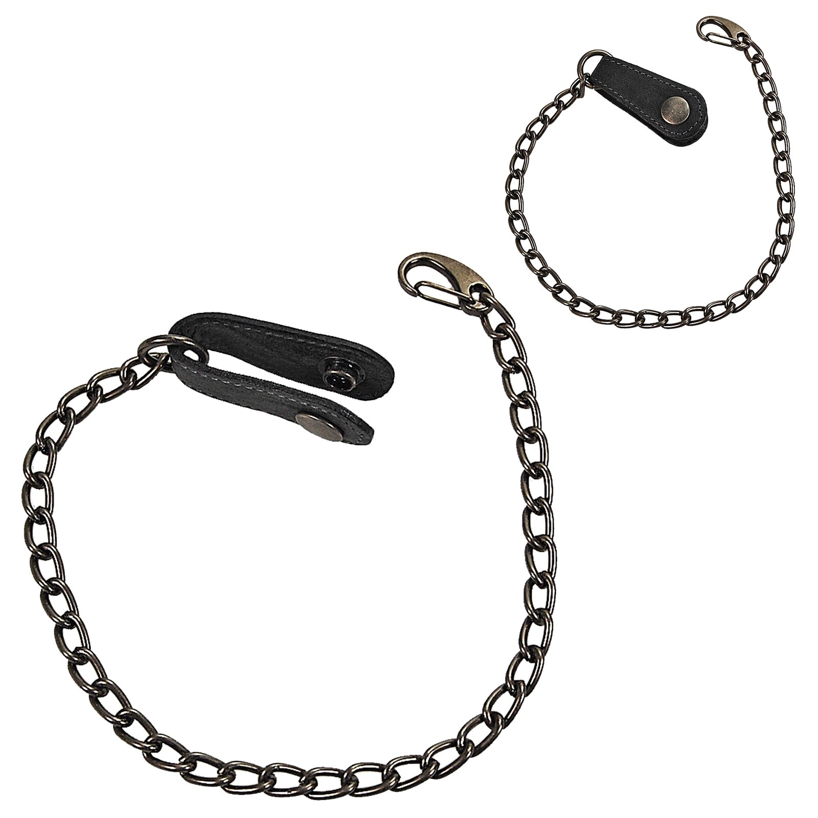Branco - Cartera de piel con cadena para hombre, Negro Vintage, M, Carteras de hombre