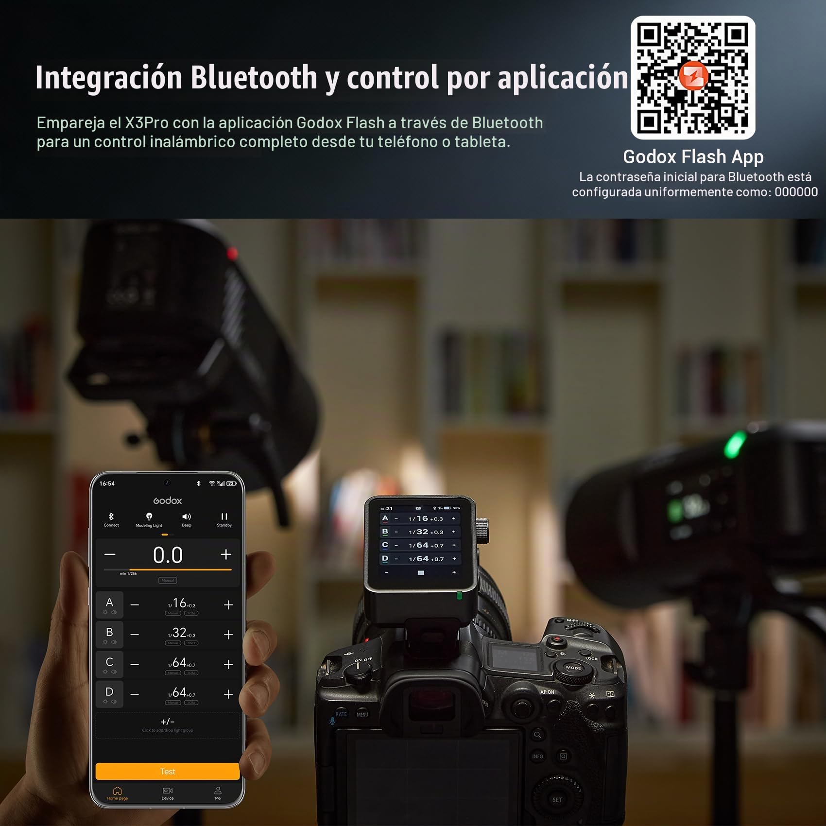 Godox X3 Pro N X3PRO-N Disparador Flash TTL Inalámbrico para Nikon, Sistema 2.4GHz X, Bluetooth & App Control, Pantalla Táctil, HSS, Shutter Control, Carga Rápida USB-C para Nikon Cámara