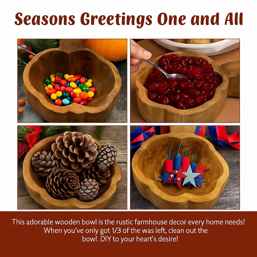 Co. Pumpkin - Especias de calabaza de 8 x 6 x 2 pulgadas con 35 horas de tiempo de combustión, otoño de madera con 100% cera de soja, 3 mechas de aroma de otoño, decoración