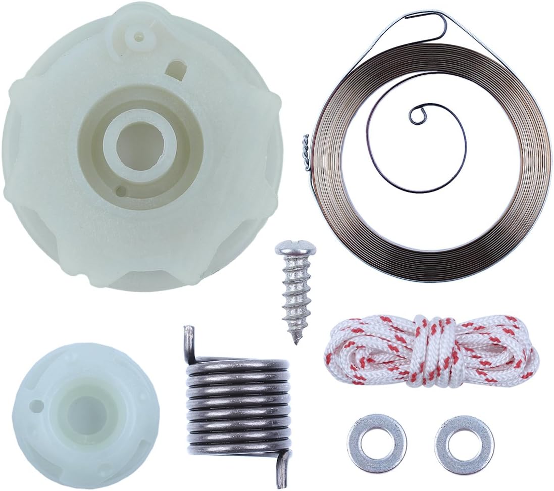 Kit Avviamento Motosega Poulan - Molla Puleggia E Fune Di Strappo Per PP4218, PP4620AV, PPB4018 E Modelli Compatibili