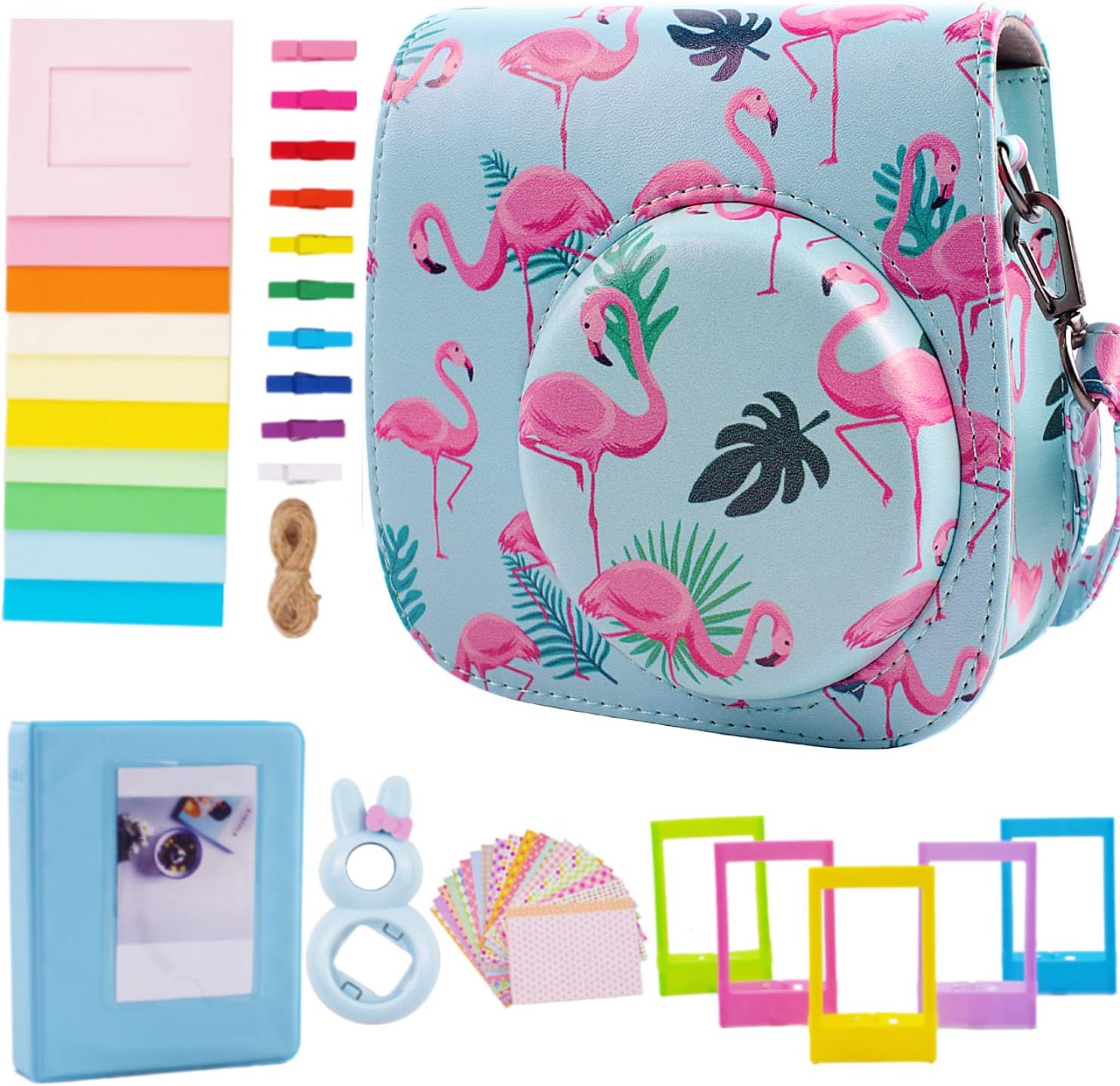 Case & Accessories, Bundle Pack Include Album, Selfie Lens & Other Accessories [Flamingo,6 Items Kit] by SAIKA