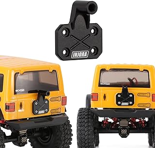 INJORA Spare Tire Carrier Wheel Mount Holder CNC Aluminum Spare Tire Carrier for Axial SCX24 Jeep Wrangler JLU AXI00002 1/24 RC Crawler Upgrade Parts
