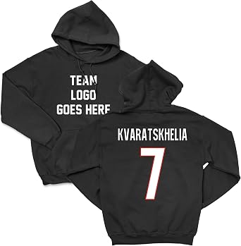 Kvaratskhelia-Inspired 7 Jersey Style - Paris Tribute Unisex Hooded Sweatshirt