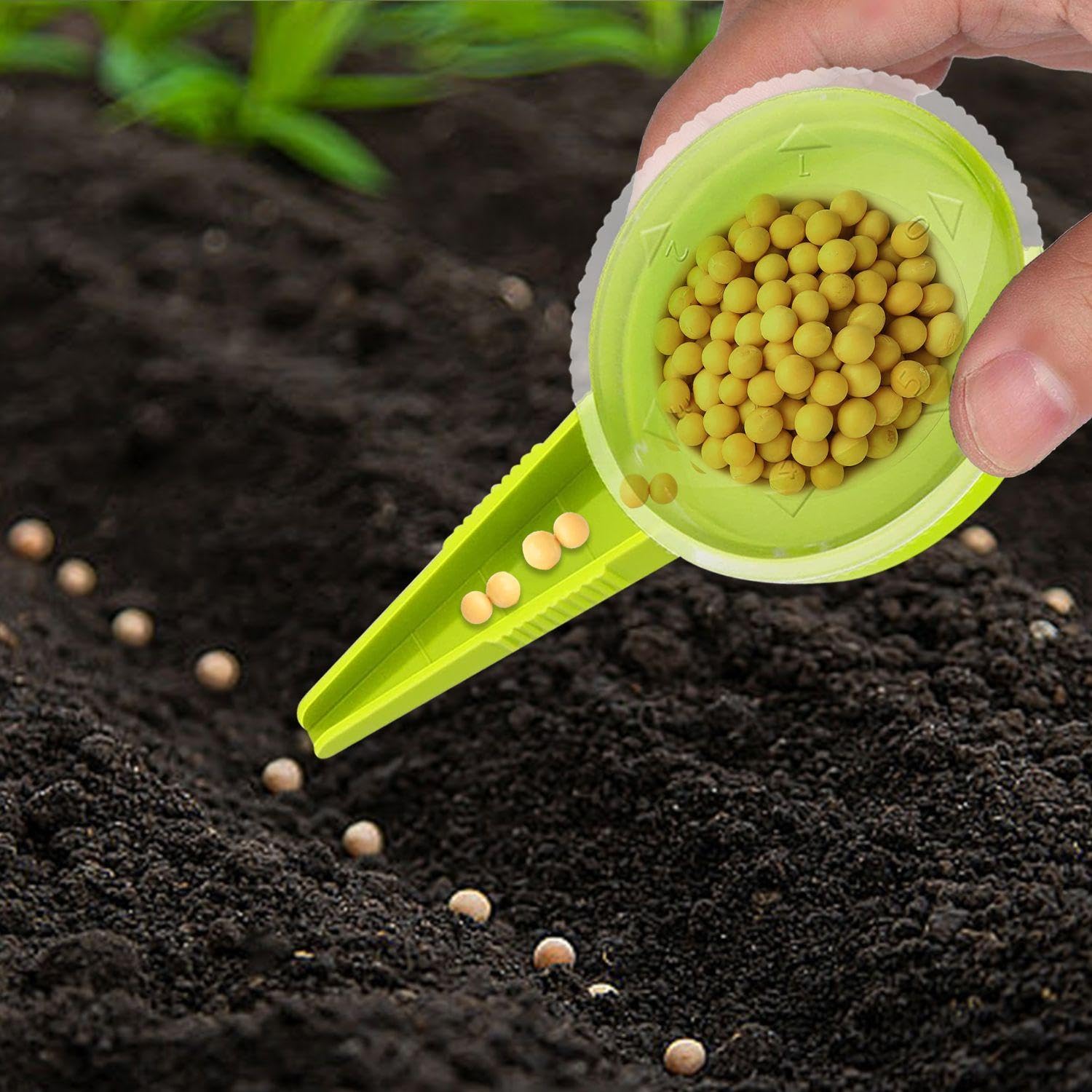 Sequence en Plastique en 2 Pièces, Outils De Jardinage À Domicile, Semence Manuel, Outils De Plantation, Distributeur De Graines