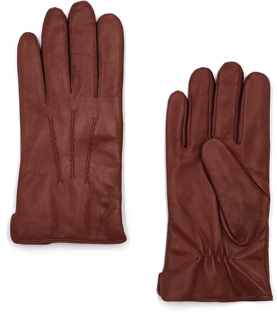 Harssidanzar Leather Gloves for Men,Winter Sheepskin Driving Riding Gloves Cashmere Lined at  Men’s Clothing store