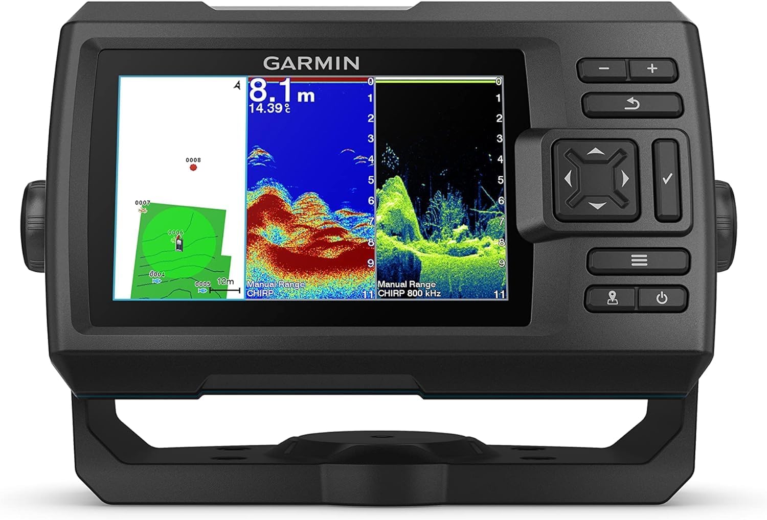 Garmin Striker Vivid 5cv, Easy-to-Use 5-inch Color Fishfinder and Sonar Transducer, Vivid Scanning Sonar Color Palettes (010-02551-00) (Renewed)