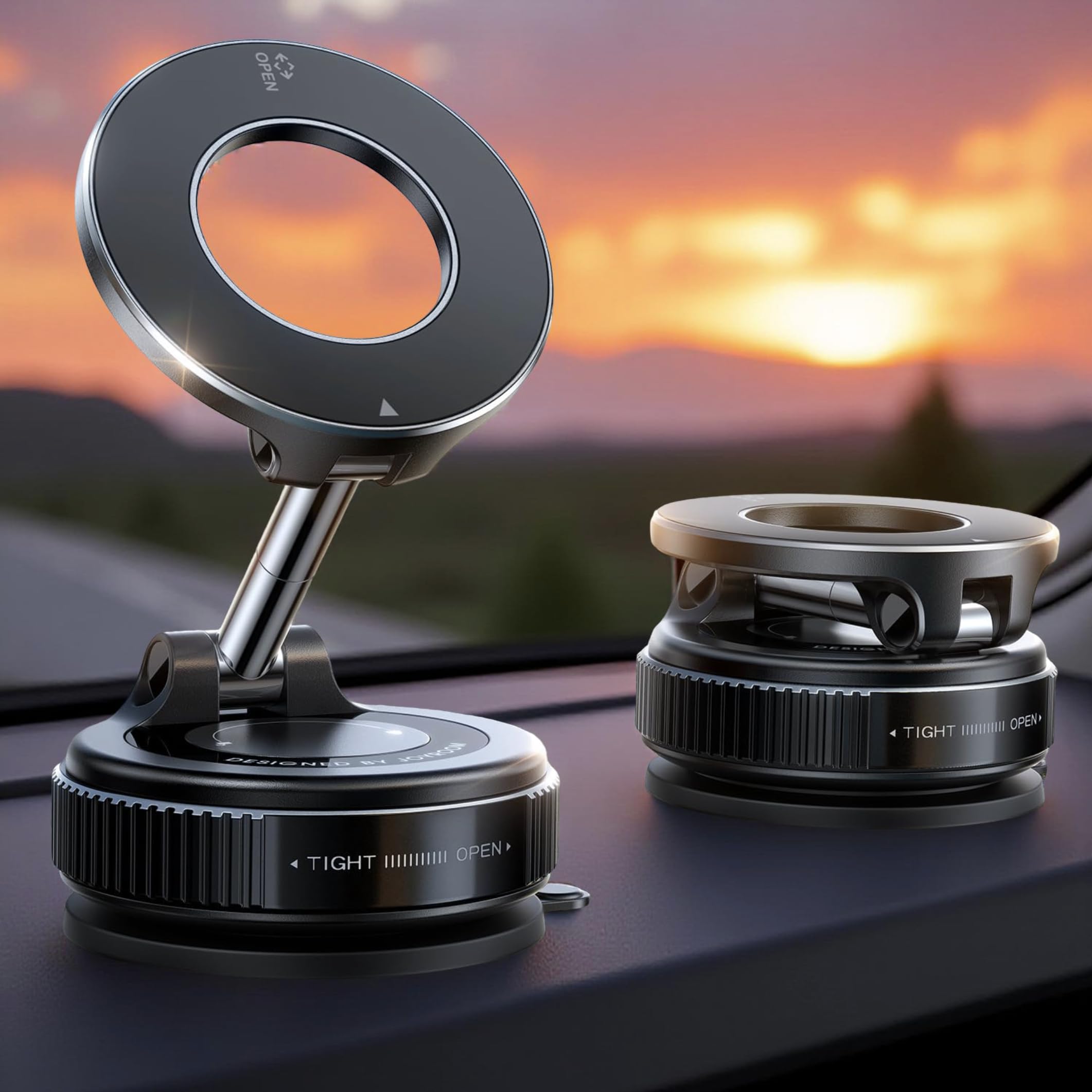 ENG Upgraded Magnetic Phone Holder for car 89LB Ultra Suction Power Magnetic Car Mount 360 Adjustable Cell Phone