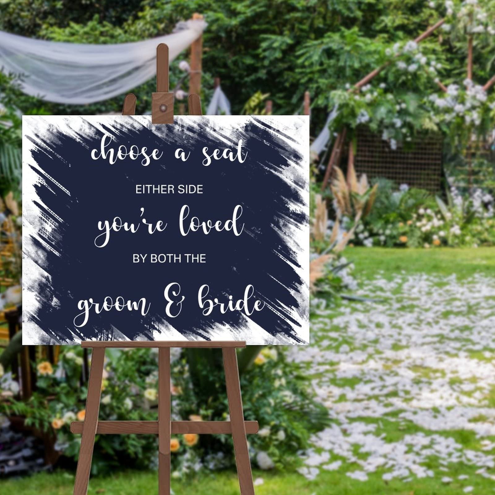 Panneau de bienvenue de mariage personnalisé chic - 50x75 cm - 4