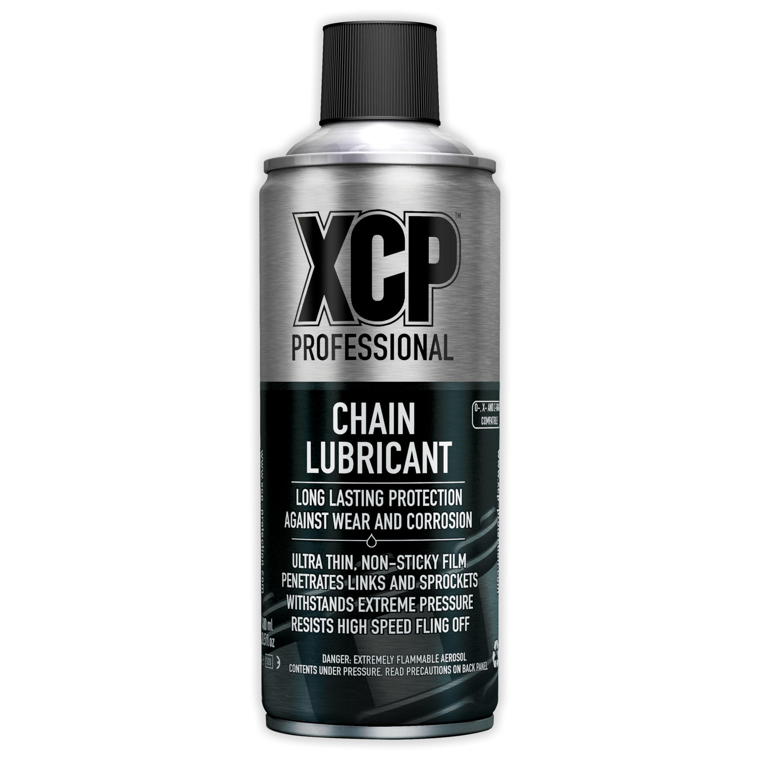 XCP Lubrificante Catena Spray 200ml, Alta Prestazione Professionale per moto Compatibile con catene ORing, XRing e ZRing