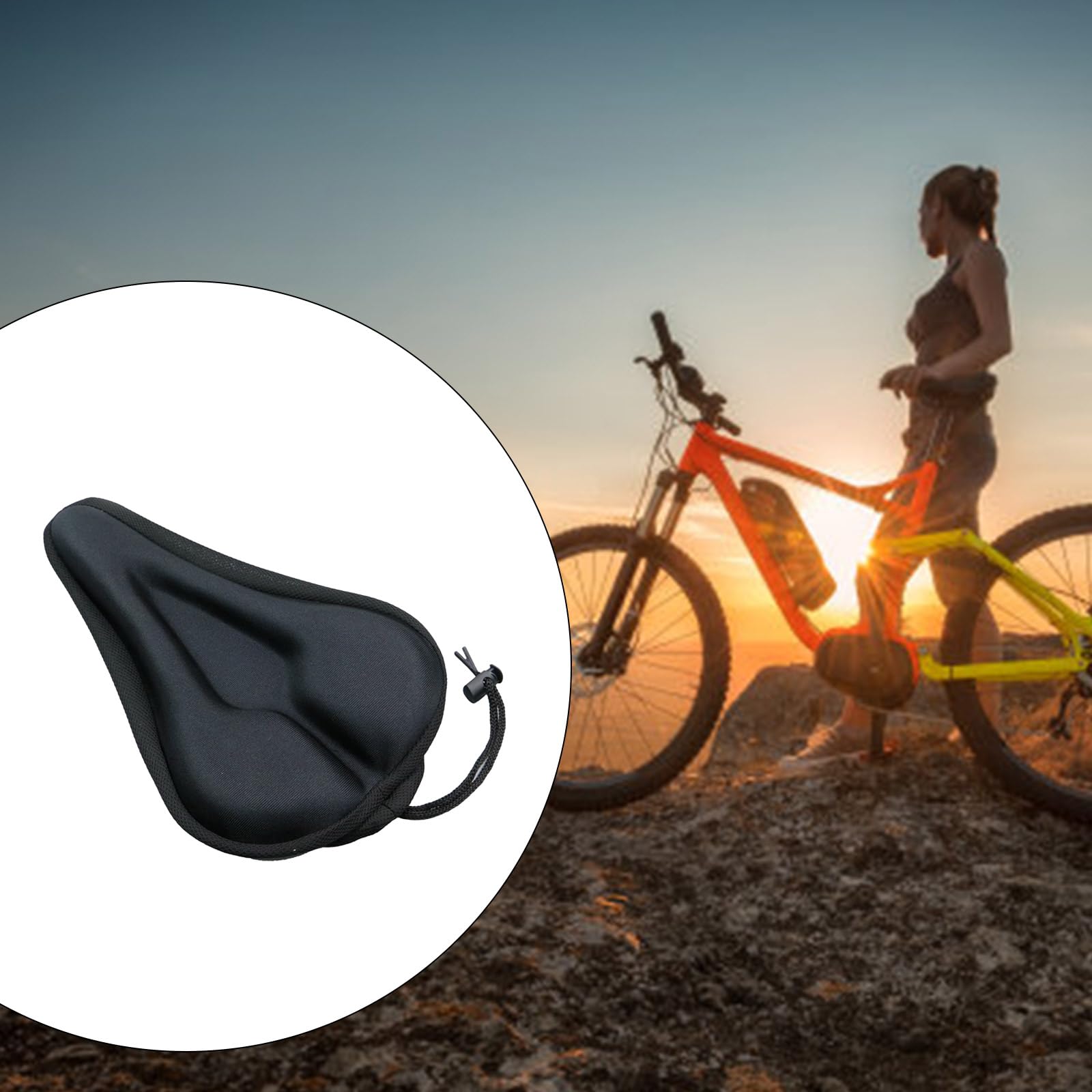 Coprisella per bici imbottito in gel, confortevole, antiscivolo, imbottito