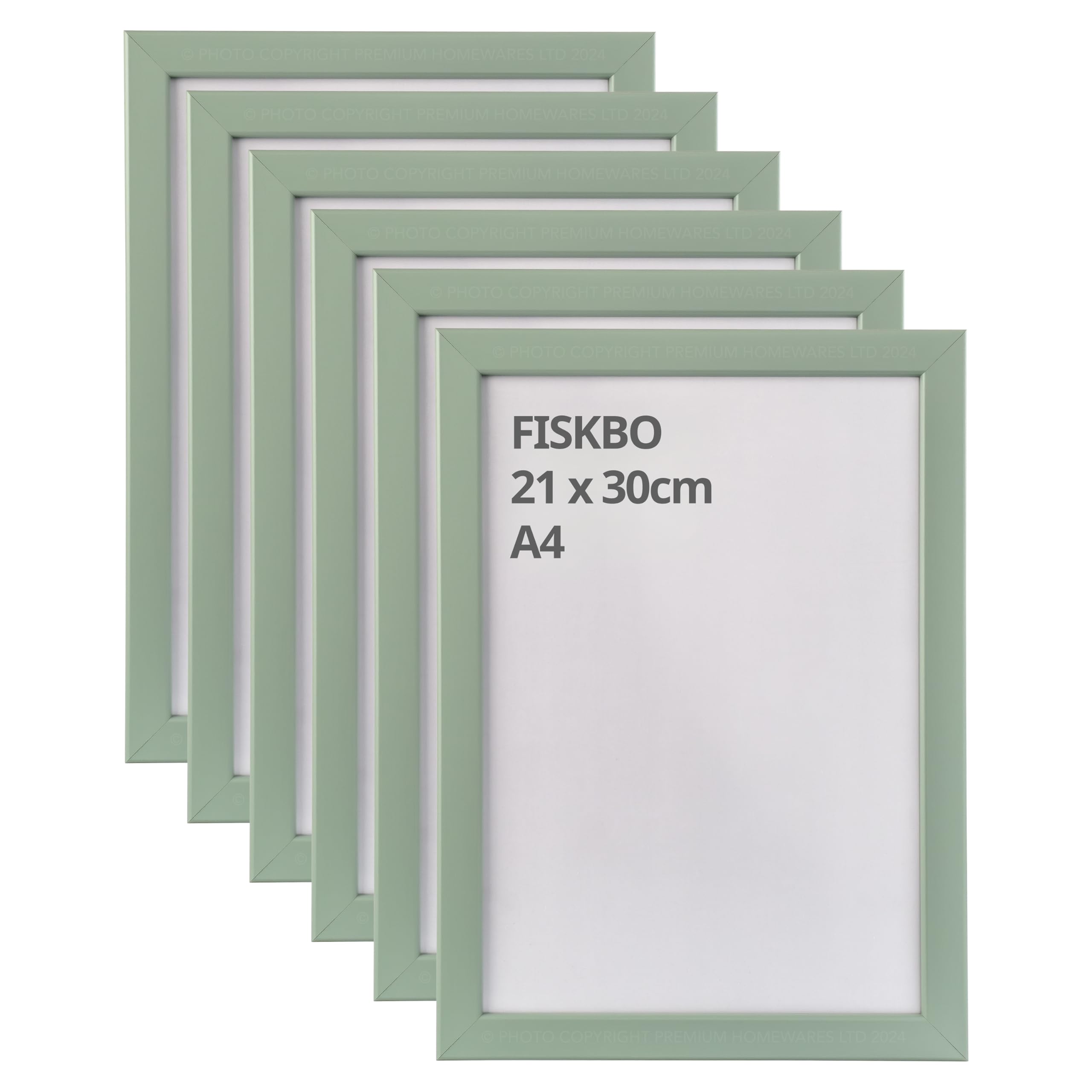 Cadres photo A4 en panneau de fibres robuste finition gris et vert