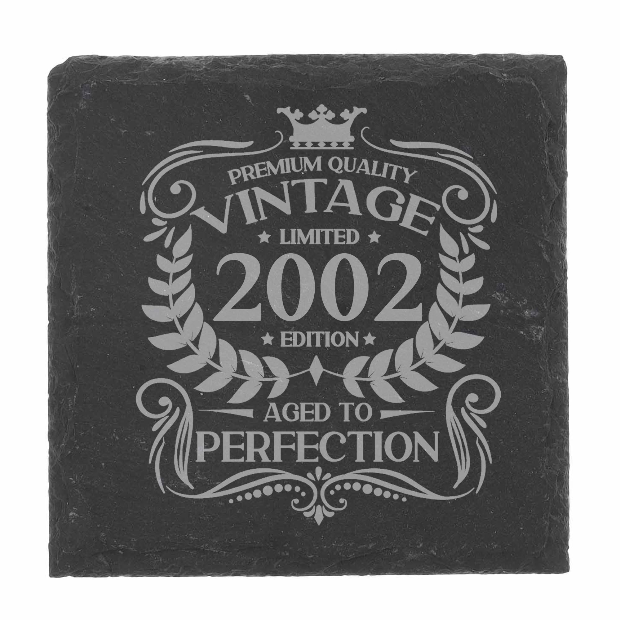 80th Birthday Gift for Men Vintage 1946 Aged to Perfection Engraved Slate Coaster Present for 80 Year Old Etched Natural Slate Placemat (Round Slate) — view 92