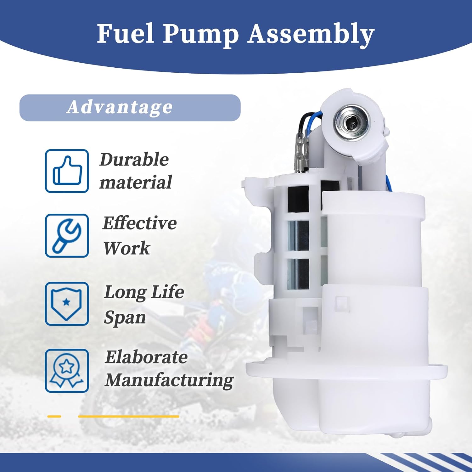 33D-13907-02-00 Fuel Pump Assembly Compatible with Yamaha YZ250F YZ250FX YZ450F YZ450FX WR250F WR450F 2010-2023 33D139070200 33D1390702