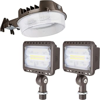 43W 5000K LED Street Light Dusk to Dawn LED Outdoor Lighting, 16W 5000K LED Flood Security Lights Outdoor