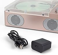 Vista 4 de Studebaker SB3720 Portable Stereo Bluetooth CD Player with MP3 Playback, FM Radio, USB, and Built-in Rechargeable Battery (Rose Gold)