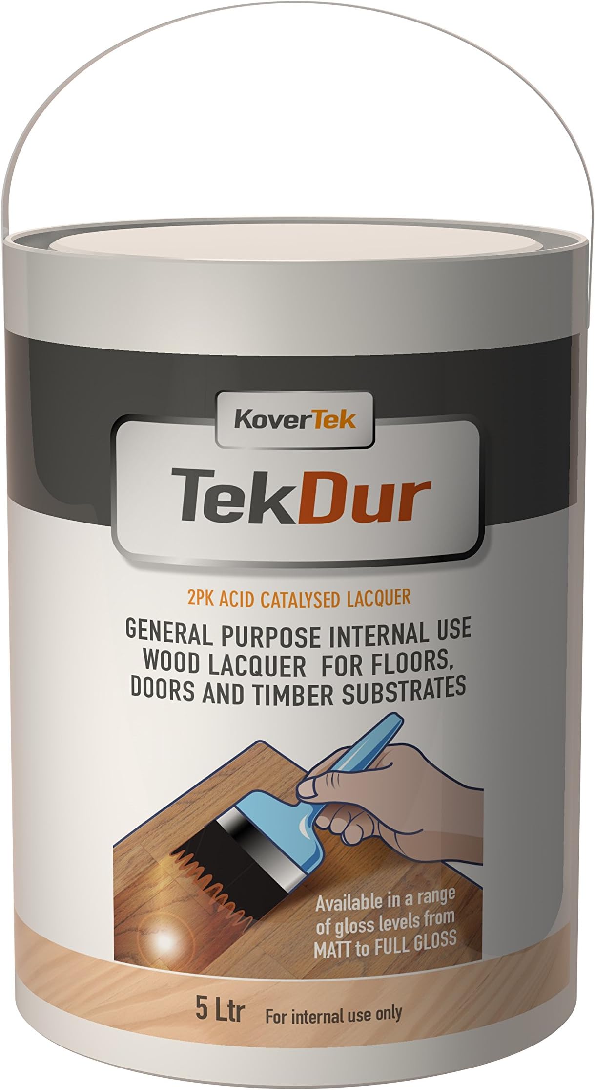 TekDur Pre Catalysed Wood Lacquer 60% Gloss (Semi Gloss) 5Lt