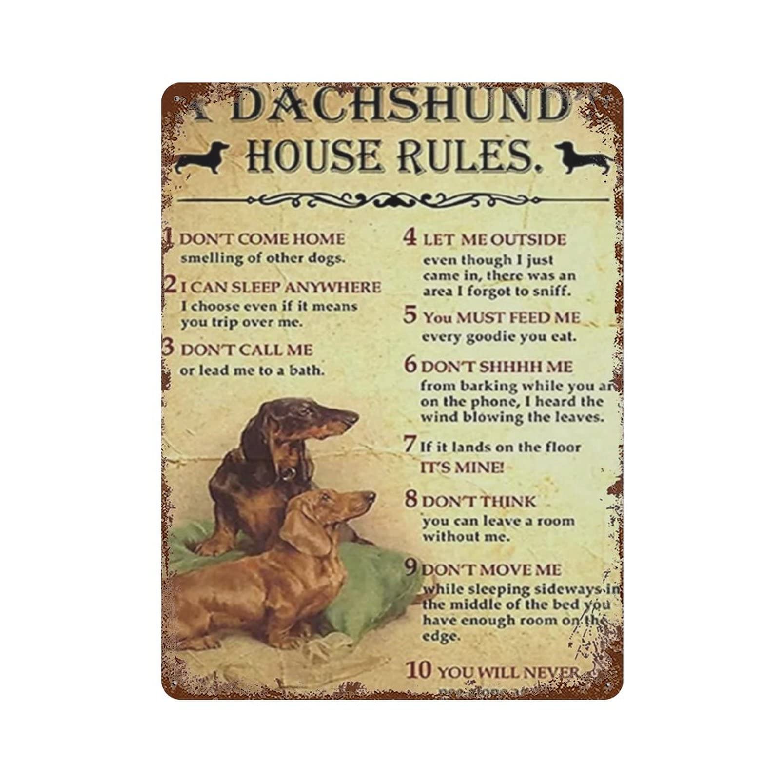 AOOEDM House Rules Metal Sign for Home Coffee Garage Wall Decor Vintage Poster Bar Signs for Home Bar Retro Metal Tin Sign