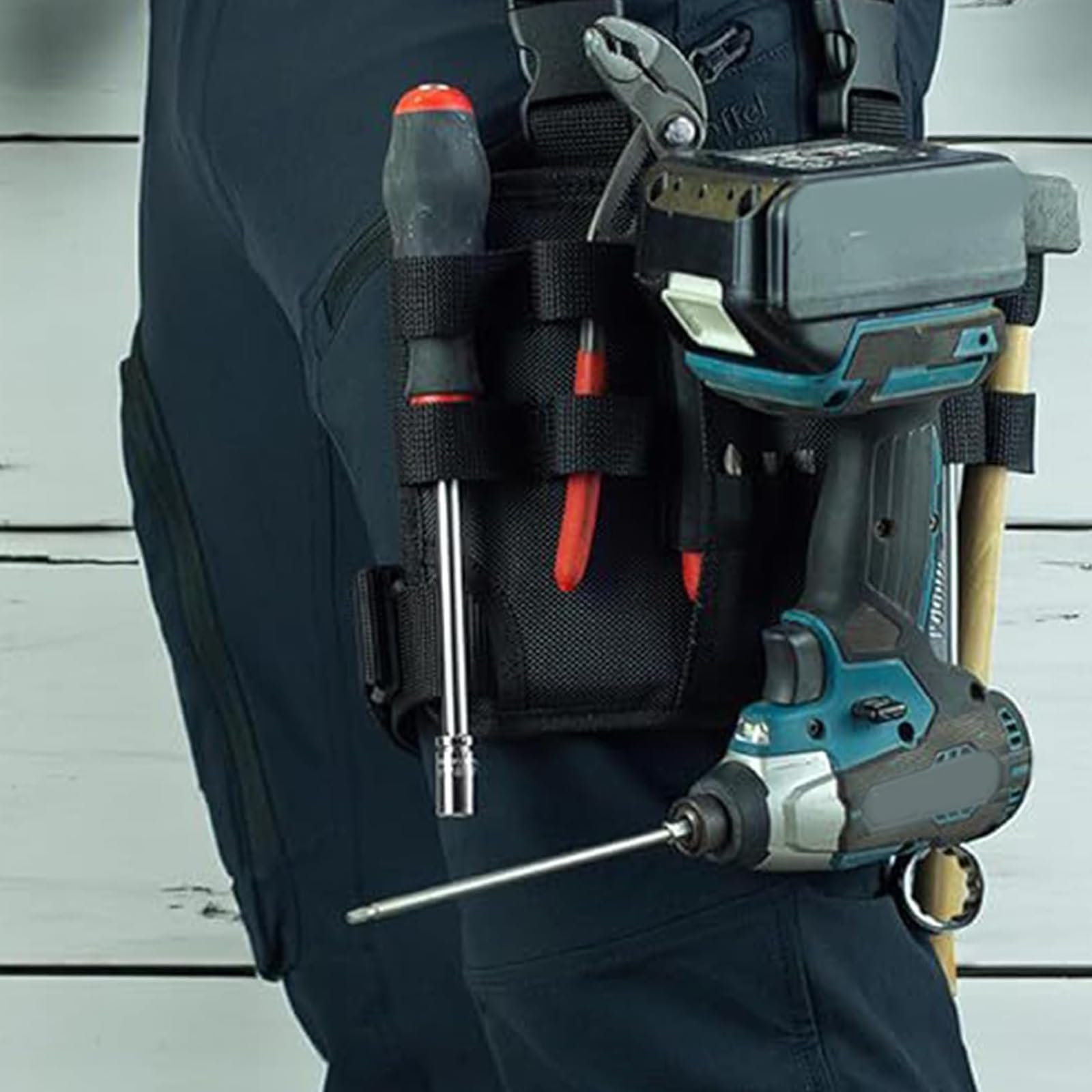 Cintura Porta Attrezzi, Borsa Porta Attrezzi Uomini, Marsupio Elettricista Portatile, Marsupio Porta Attrezzi Versatile, Porta Attrezzi da Cintura Contenitore per Cacciaviti e Chiavi Inglesi