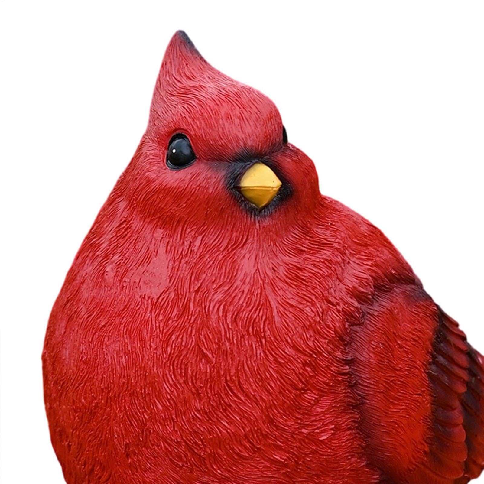 Vogelfigur Harz Gartenskulpturen Sammlerstück Dekoration | Rote Vogel Garten Skulpturen Für Außenbereich Und Innenbereich, Rasen, Zuhause, Terrasse, Landschaftsgestaltung,
