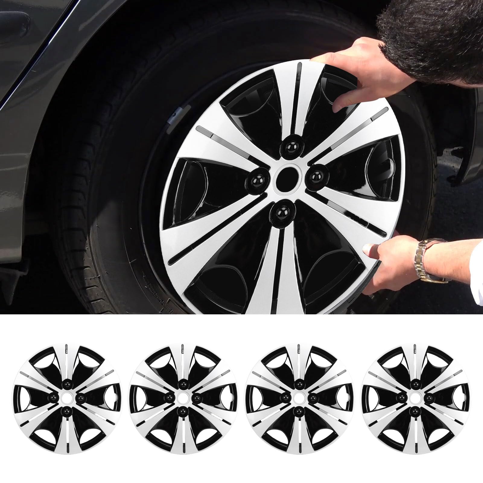 14 Cali Hubcaps Kołpaki Uniwersalne Dopasowanie ABS Plastikowe