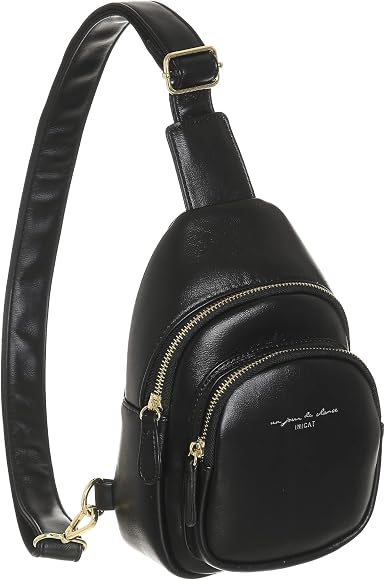 Haytijoe Small Sling Bag for Women Crossbody Bag Vegan Leather Fanny Packs for Travel(Black)