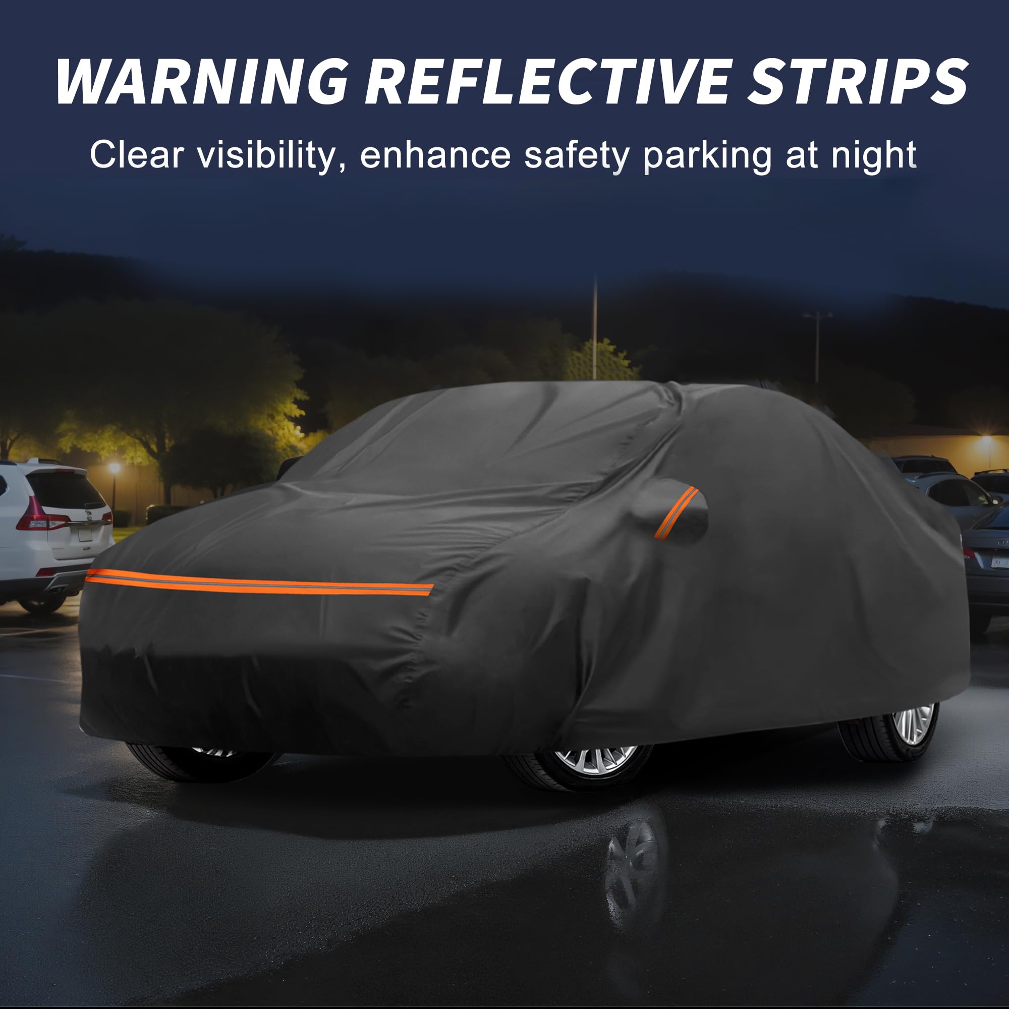 A ABSOPRO Funda para Audi A5 2009-2024 Peva Spunlace Cotton Exterior Funda De Coche Completa para Todo Clima Impermeable A Prueba De Viento con Cremallera En La Puerta del Pasajero Negro