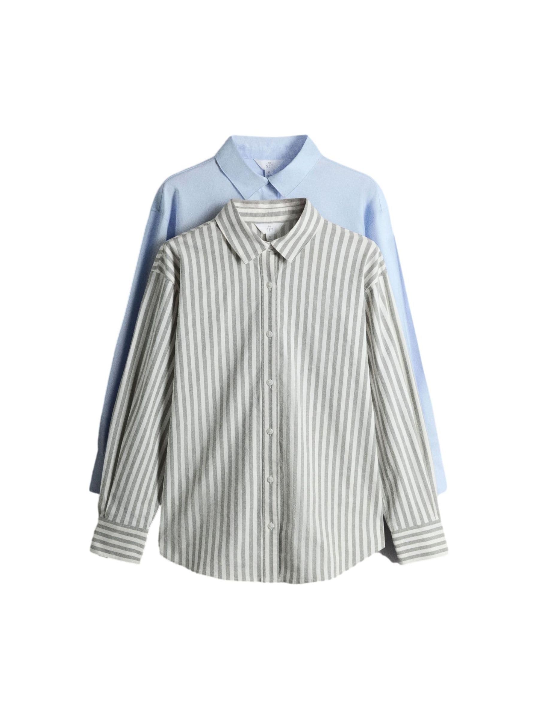 THE SET Donne Confezione da 2 Camicie Oxford