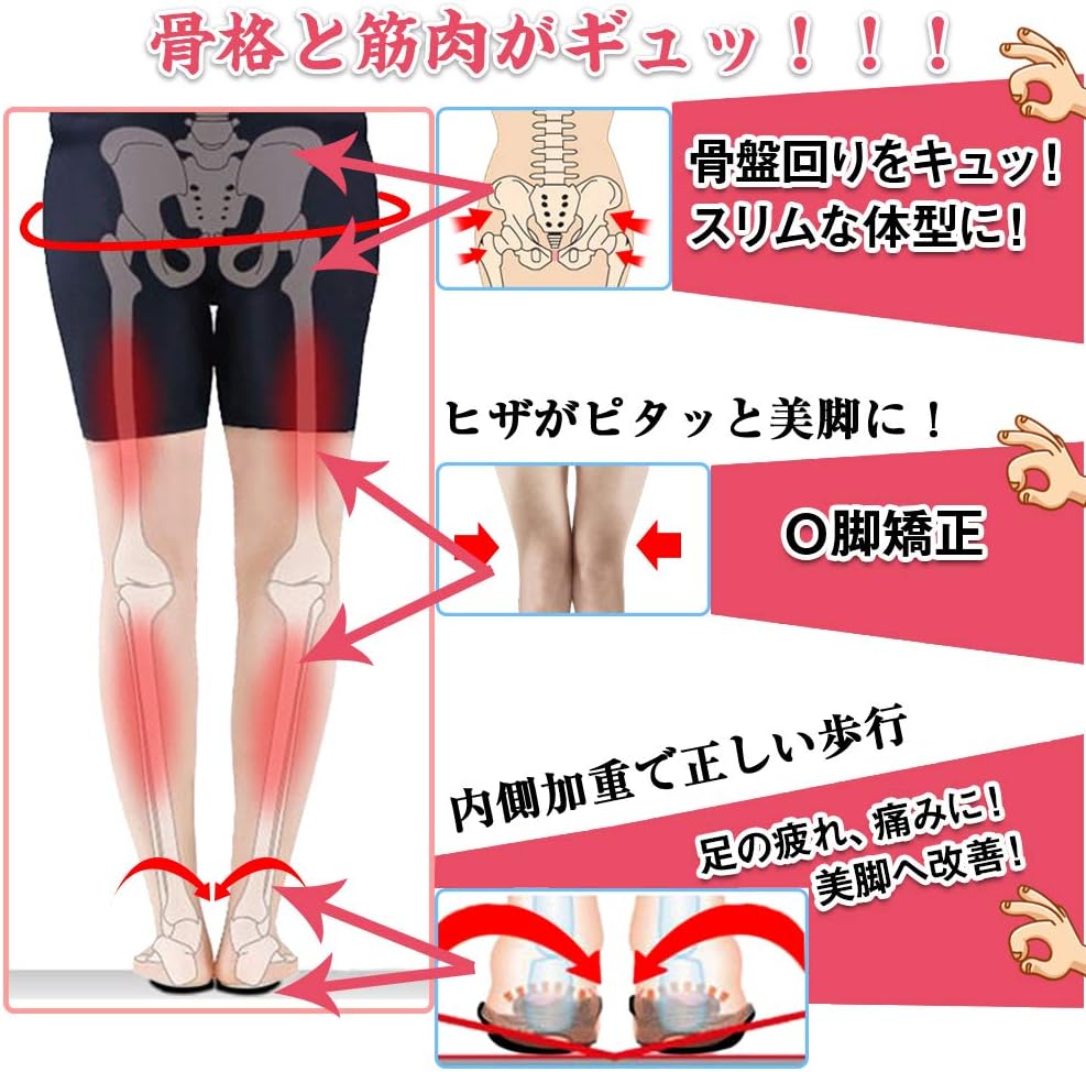 Amazon O脚矯正 インソール O脚矯正サポーター 土踏まず中敷き アーチサポーター 扁平足 インソール ひざ 腰の負担を軽減 ダイエット 疲れにくい 中敷き 衝撃吸収 O脚対策インソール O脚矯正グッズ 美脚 足裏ツボマッサージ Bhcanae スポーツ用インソール