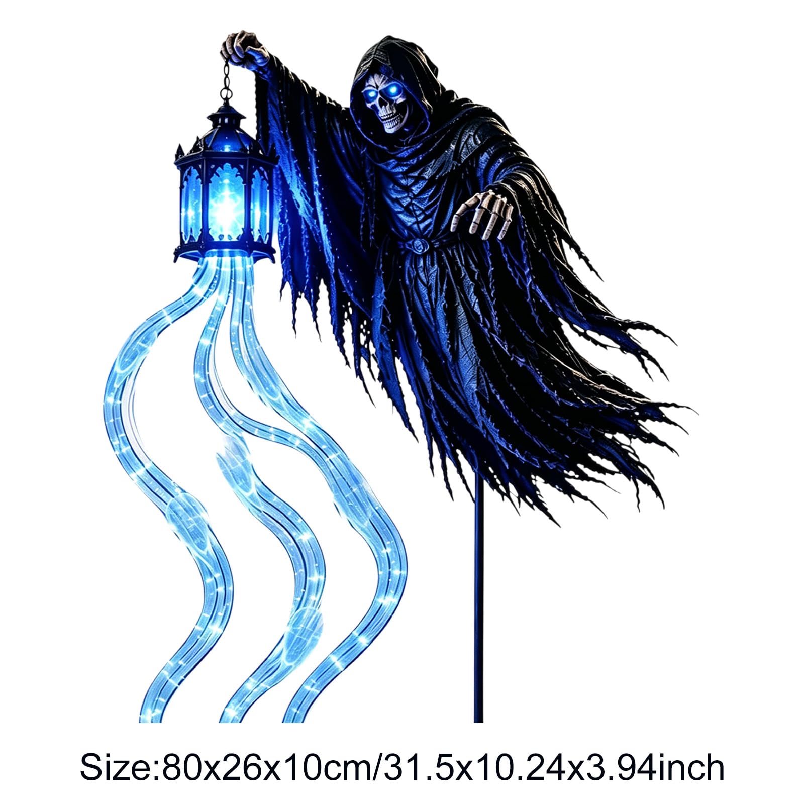 Halloweenowe posągi Spirit Of Reaper Lampa cieplejsza Decor