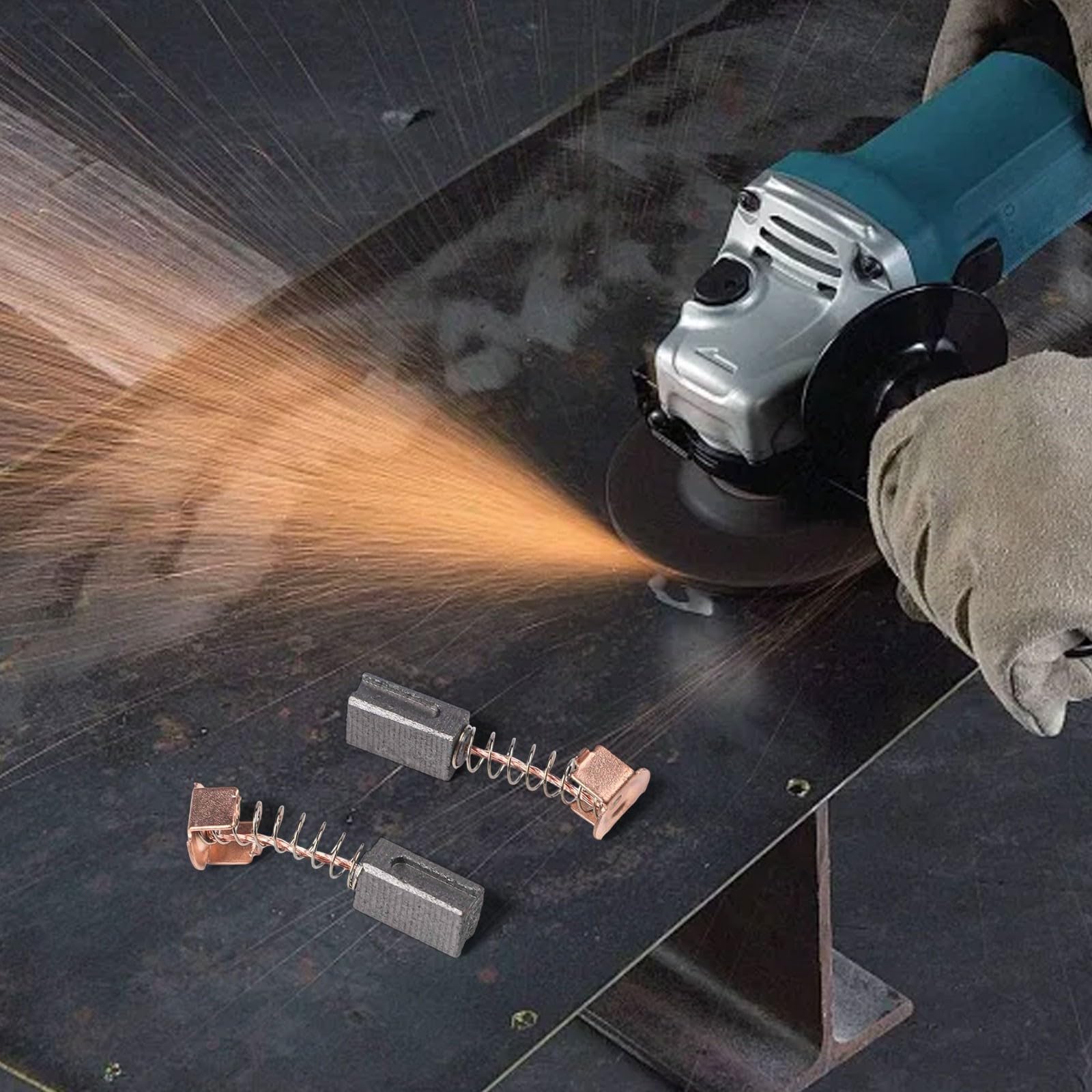 Set di 6 spazzole di carbone 5 x 8 x 12 mm per smerigliatrice angolare G720 per mantenere il contatto ottimale della spazzola e la commutazione del motore