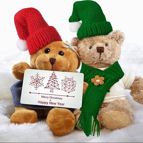 Vista 103 de Geyoga 8 piezas de mini sombreros y bufandas de Papá Noel, accesorios de Navidad, sombrero de gnomo pequeño para manualidades, bricolaje para Blanco