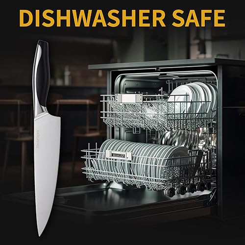 Miniatura 7 de Juego de cuchillos de cocina profesionales de 15 piezas con bloque y afilador, bloque de cuchillos con cuchillos, juego de cuchillos de chef de