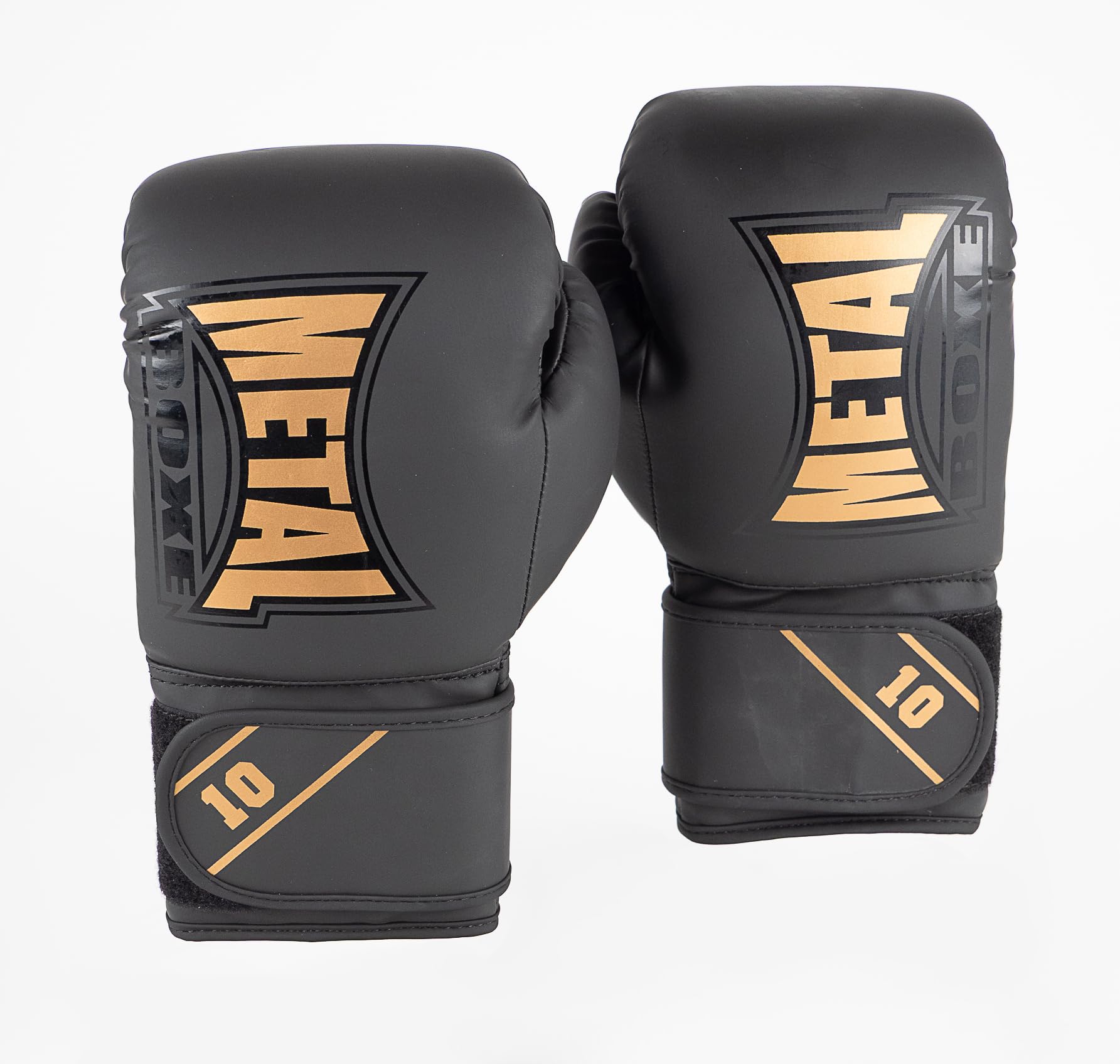 METAL BOXE Gants de Boxe Entrainement Starter Noir/​Or 12 oz