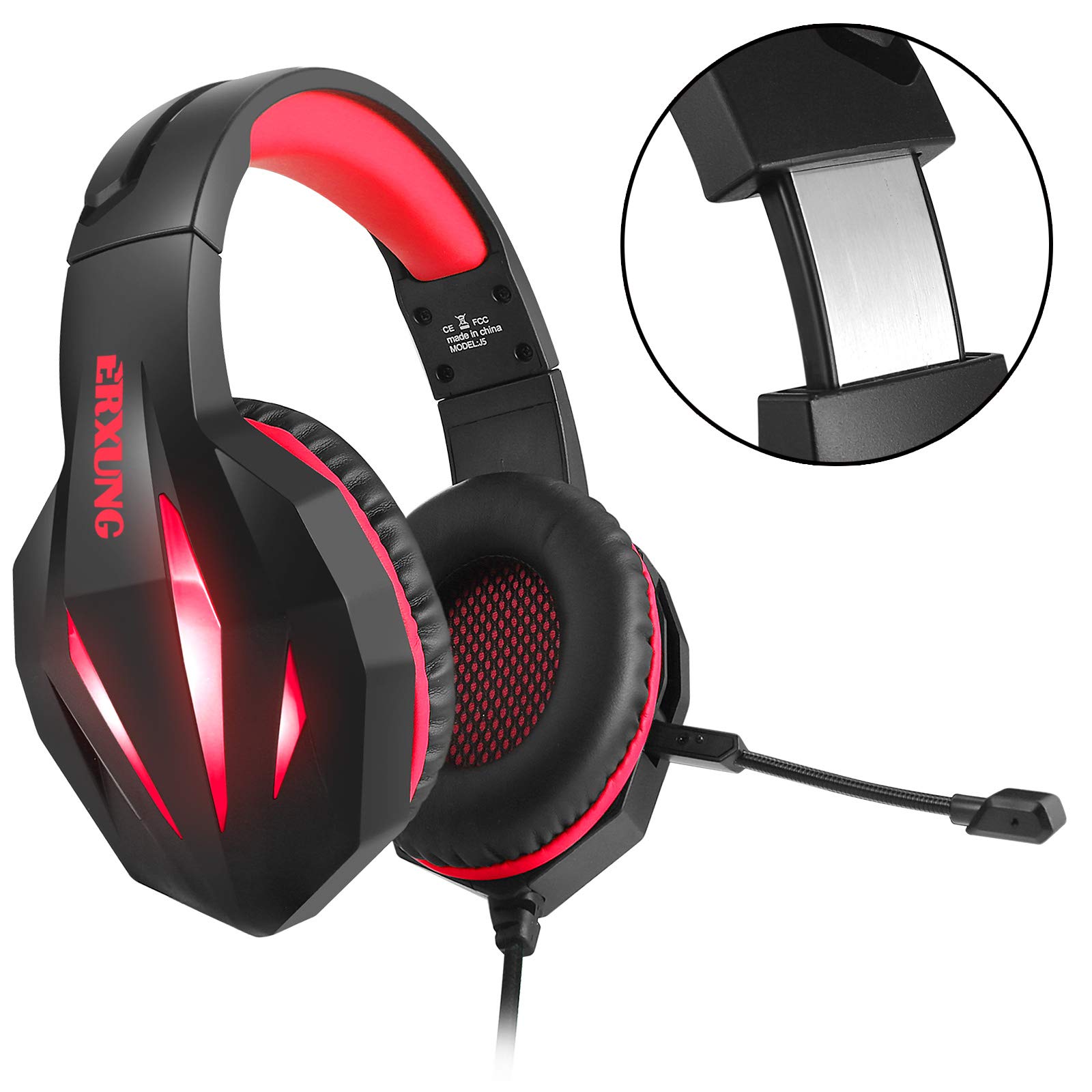 赤と青の有線ヘッドセット Amazon.co.jp: BENGOO G9500 ヘッドセット ゲーミングヘッド