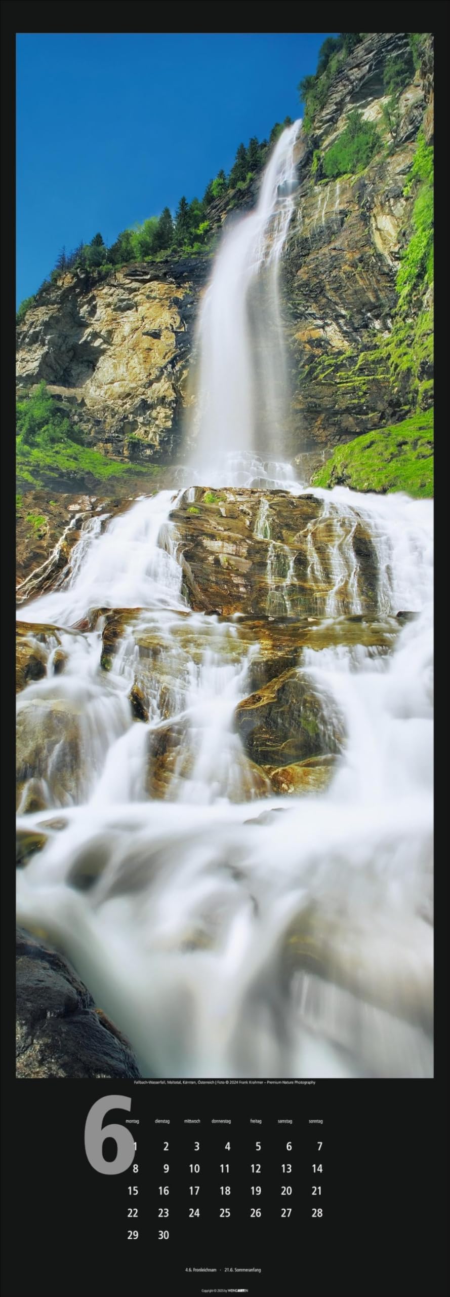 Wasserfälle Kalender 2026: XXL Hochformat mit spektakulären Wasserfällen, fotografiert von international ausgezeichneten Fotografen. Länglicher Kalender mit traumhaften Naturfotos. 34x98 cm Hochformat