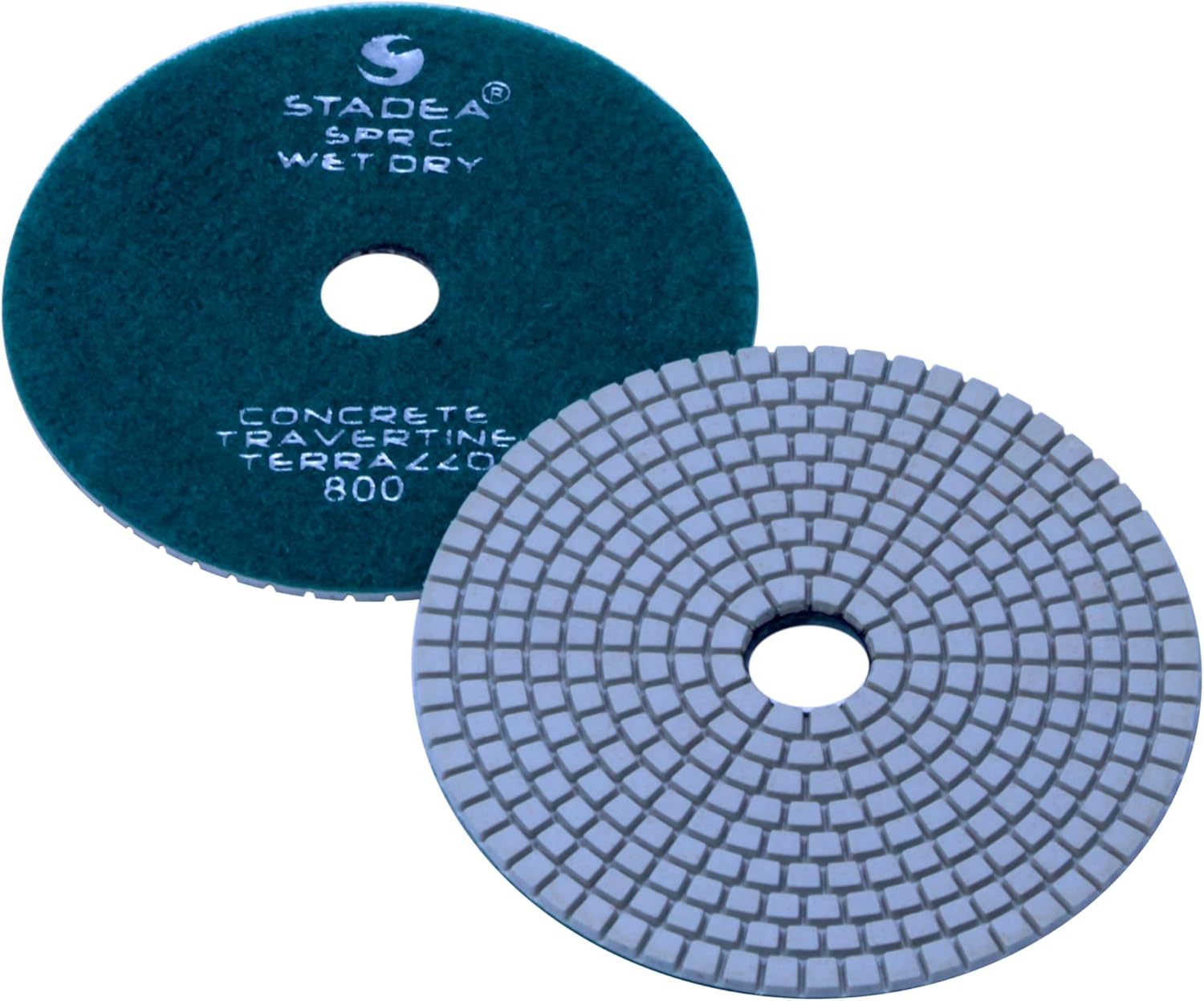 Stadea PPD121N 7" Dry Diamond Polishing Pads for Concrete Travertine Marble Terrazzo Floor Edges Countertop Polishing - Grit 30, Series Super C