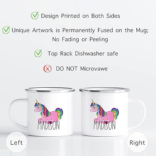 Miniatura 2 de HomeBee Taza personalizada para niños niñas chocolate caliente cacao café y leche regalos de fiesta de cumpleaños con nombre personalizado taza de