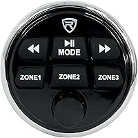 Vista 6 de Rockville RGHR-ZA - Receptor de medios digitales de 4 zonas, 72 W, control de aplicación Bluetooth, control remoto con cable, IP66 impermeable